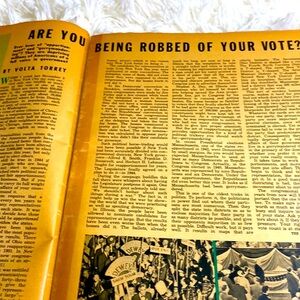 GERRYMANDERING LIBERTY MAGAZINE December 1942 World War 2 Christmas Vintage GUC